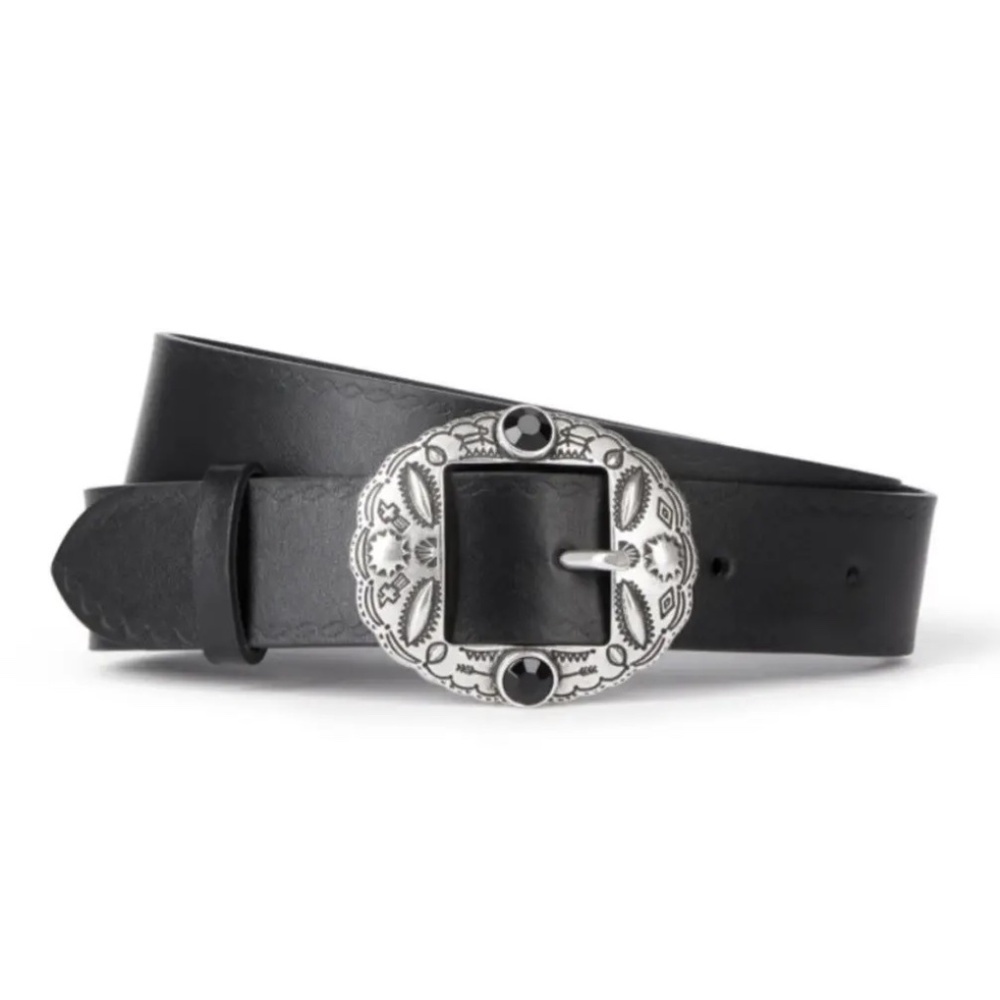 🖤🎸 NWT The Kooples Jewel-Embellished Leather Western Belt | RARE $270 Retail